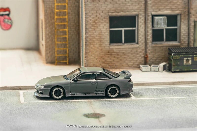 Prevendita Tarmac Works TW 1:64 VERTEX Silvia (S14) Modello di auto in lega grigia