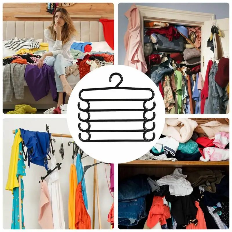 Pants Rack Multi-layer Storage Pants Rack Pants Hangers 5 Tier Closet Organizer For Space Saving Scarf Jean And Legging Organizr