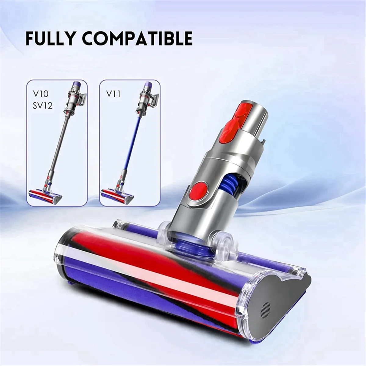 Soft Roller Vacuum Cleaner Head for Dyson V10,V11,SV12 Cordless Vacuum Cleaners, Fluffy Head Replacement