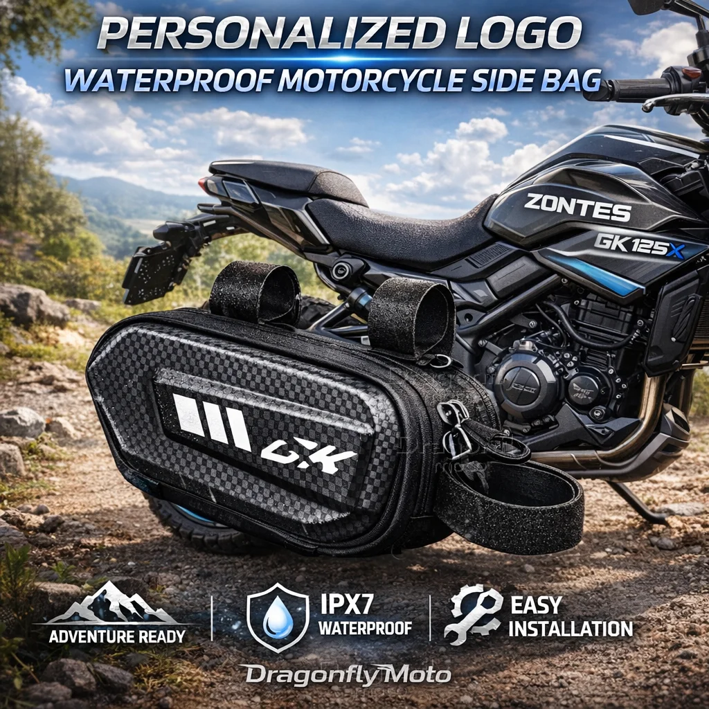 

For Zontes GK125 / GK155 / GK125X Motorcycle Side Bag Personalized Logo Waterproof Hard Shell Saddlebag