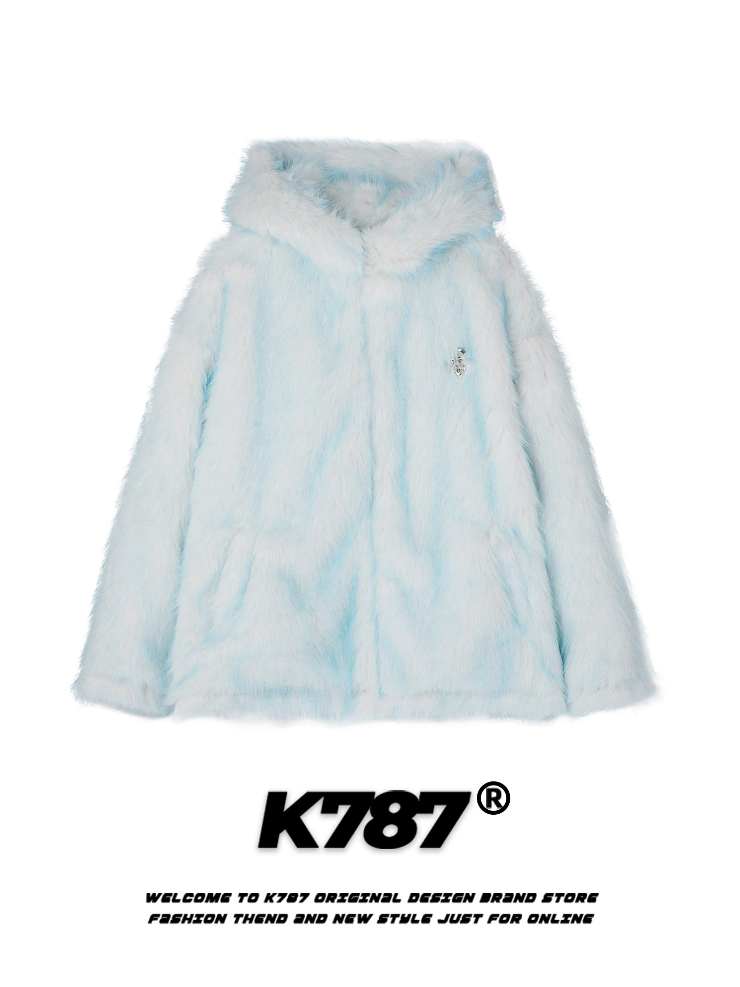 

K787 Теплая зимняя женская хлопковая куртка с капюшоном и милыми ушками кролика, утепленная, свободного кроя, на молнии, для улицы