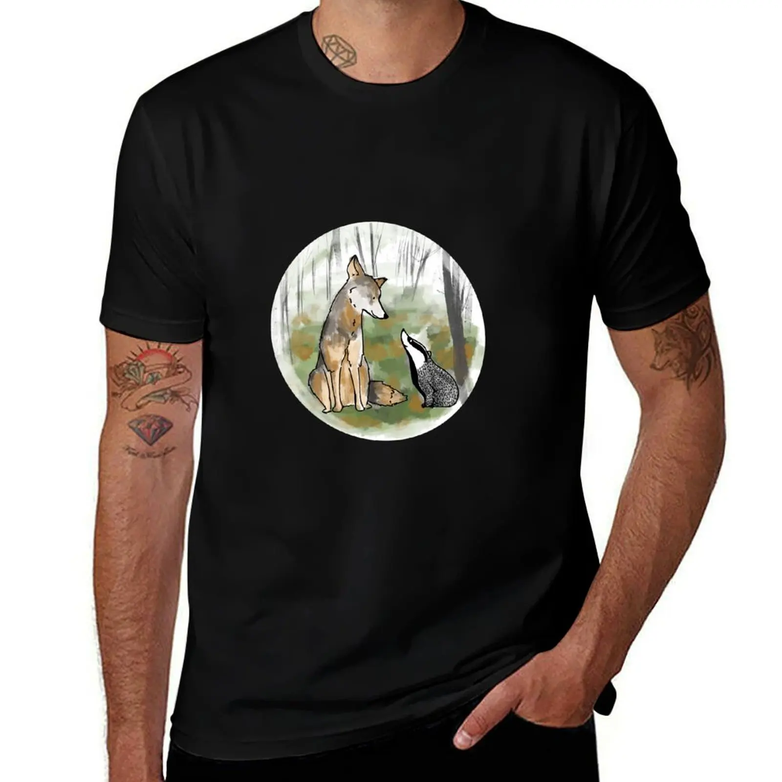 

Coyote and badger T-Shirt luxury designer boys whites boys animal print oversize t-shirts man fitted t shirts for men
