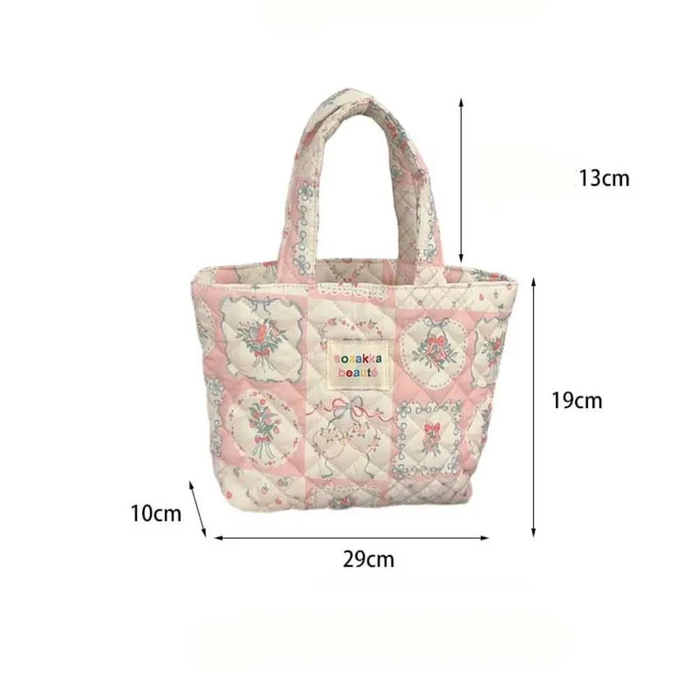 Cute Cartoon Print Tote Bag New Shoulder Bag Fashion Travel Shopping Bag Girls Book Bag Women Soft Quilted Handbag