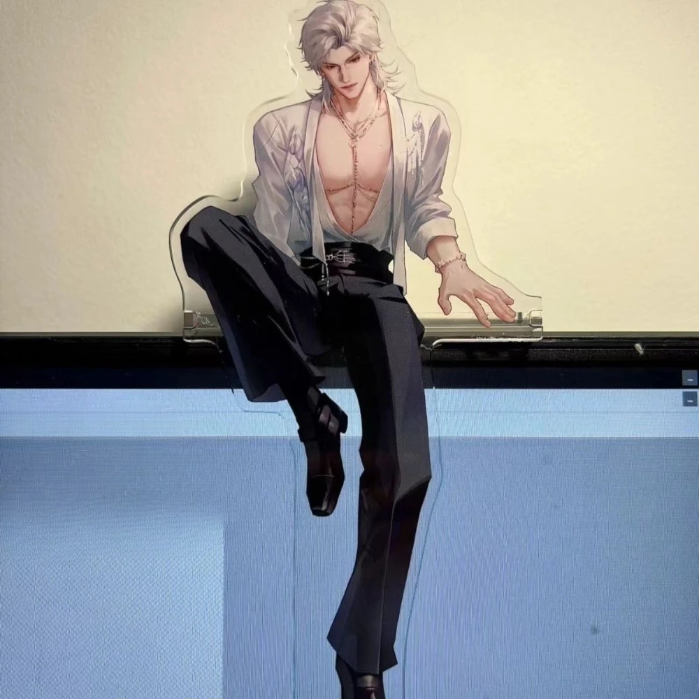 Love and Deepspace Qinche Sylus Acrylic Standing Board Desktop Decor Sit Posture Valentine's Day Domineering Sexy Stand Board