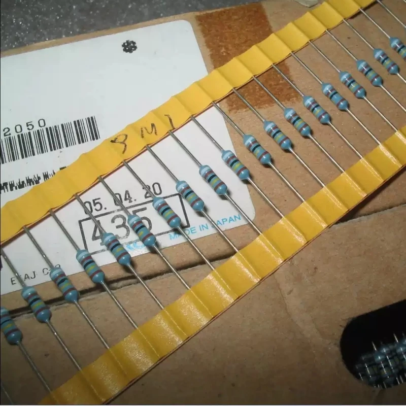 Japan KOA 9.1M 9M1 0.25W 1% thick copper foot metal film resistor