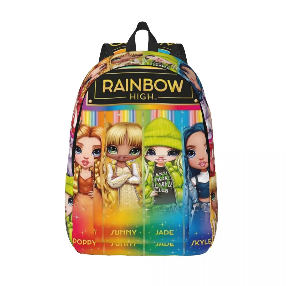 Rainbow High Backpack para estudante do ensino médio, Adolescentes Daypack, Travel Bookbag