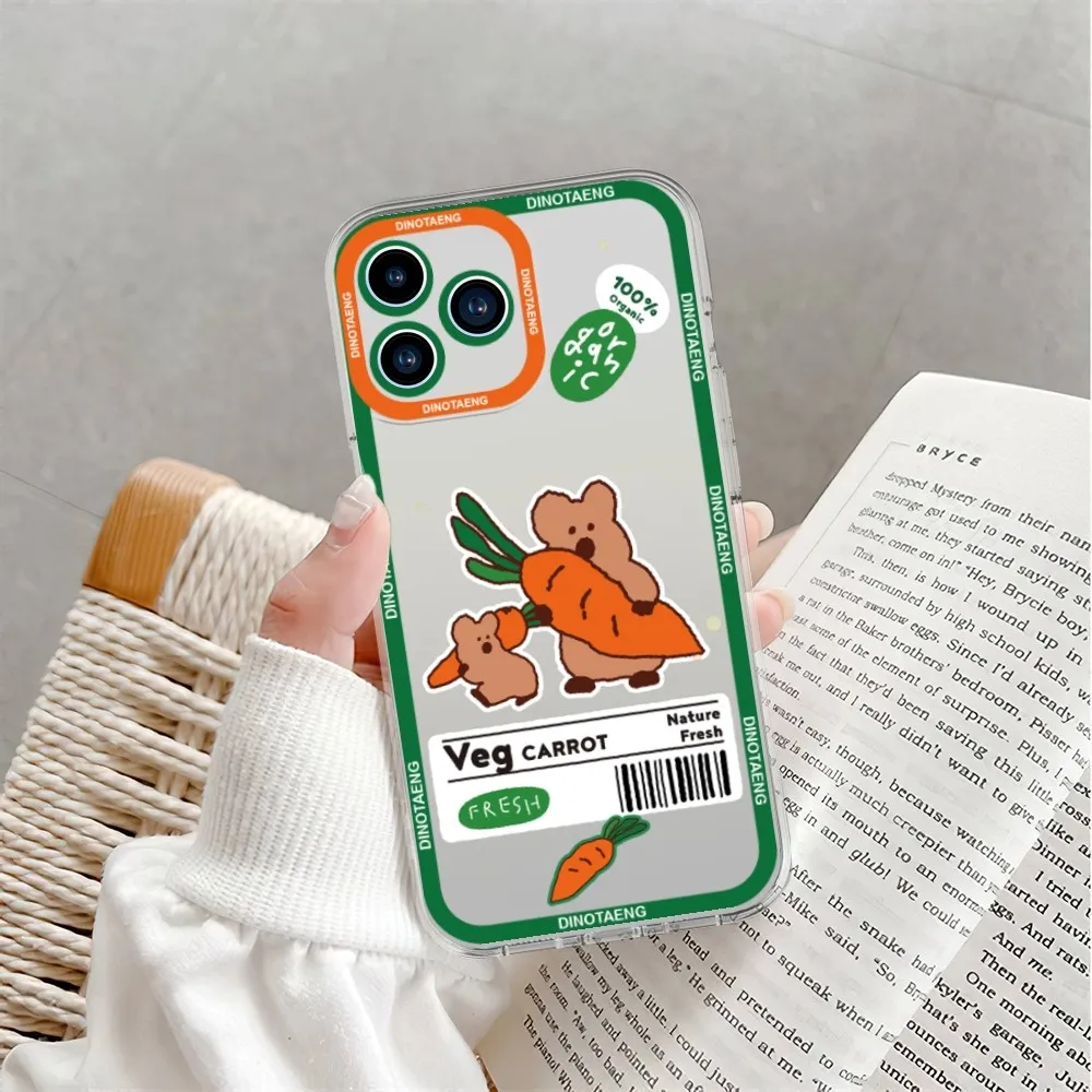 Cute D-Dinotaengs Phone Case For iPhone 11 12 Mini 13 14 15Pro Max Transparent Shell