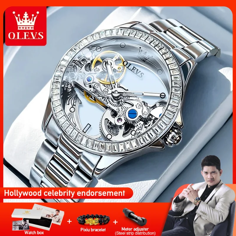 OLEVS 6699 Women Watch Original Fashion Luxury Brand Automatic Mechanical Watch Hollow Out Waterproof Watches For Women Reloj