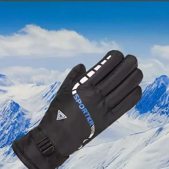 Winter Cycling Gloves Men Outdoor Waterproof Skiing Riding Hiking Motorcycle Warm Mitten Gloves Unisex Thermal Sport Gloves