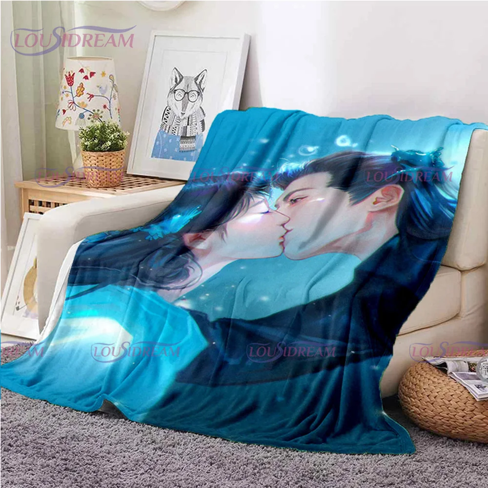 Liefde Tussen Fairy En Duivel Hd Print Deken Dong Fang Qing Cang Wang Hij Di Flanel Deken Beddengoed Sofa Sprei fans Gift