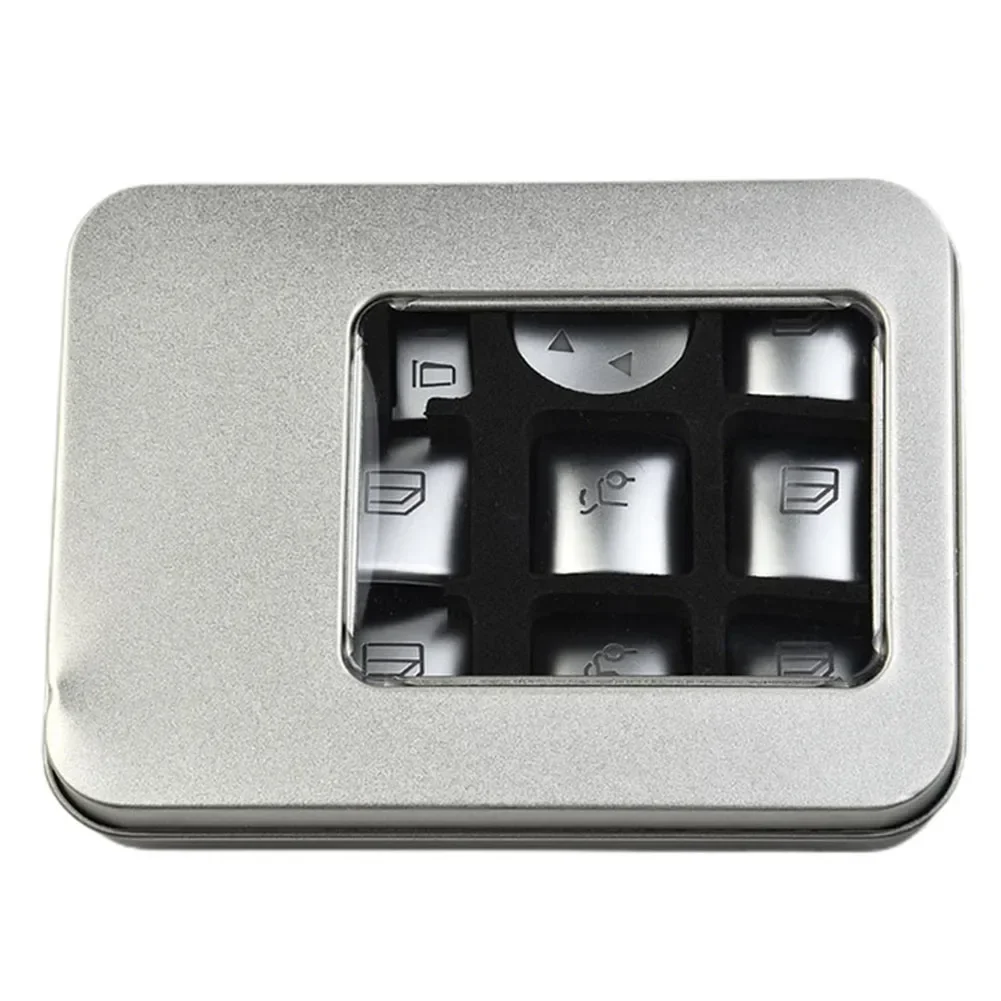 

Door Button Switch Trim Accessories Car Chrome Decal Decorative For Mercedes-Benz A/B/C W204/EW212 Lift Silver
