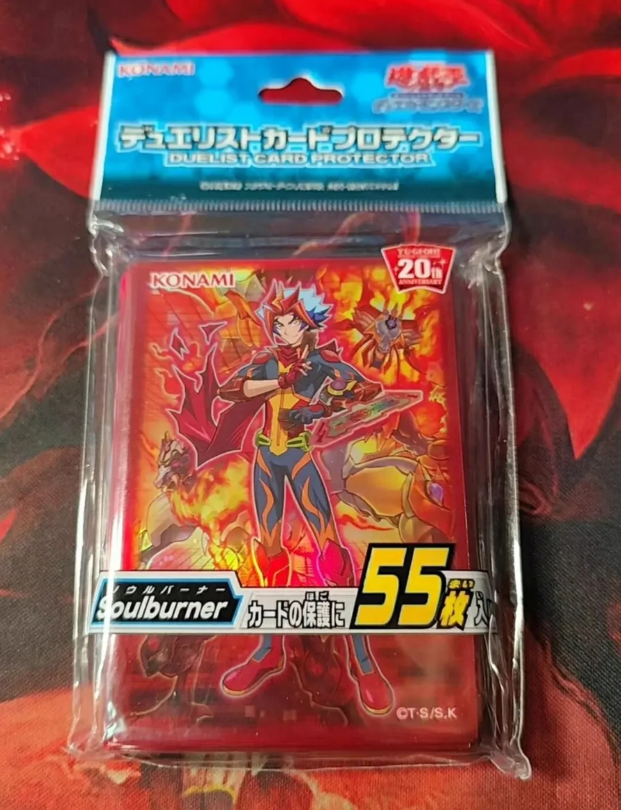 

55Pcs Yugioh KONAMI Duel Monsters 20th ANNIVERSARY Soulburner Collection Official Sealed Duelist Card Protector Sleeves