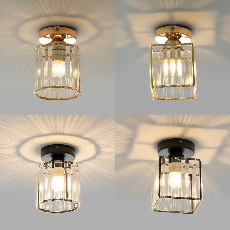 

Crystal Ceiling Light Corridor Channel Ceiling Lamp Luxur Balcony Aisle Lamp Home Foyer Track Light Kitchen Ceiling Light