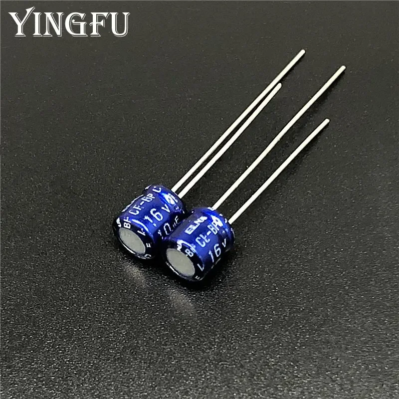 10pcs 10uF 16V ELNA CE-BP 5x5mm 16V10uF Bipolar Audio Capacitor BLUE HIFI DIY