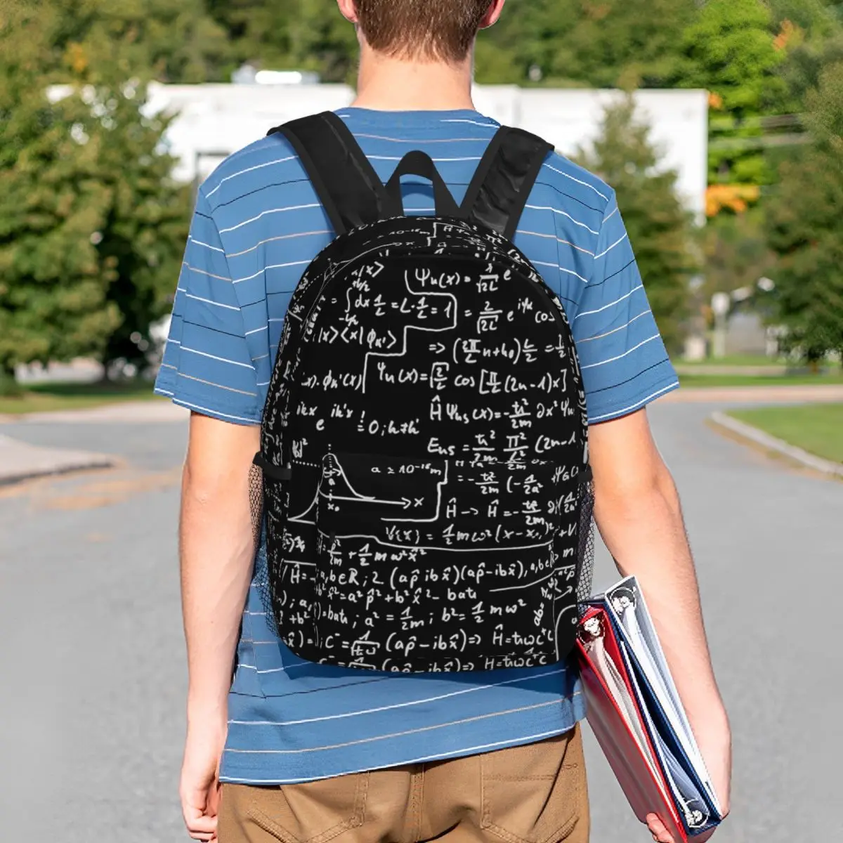 Quantum Physics Formula Backpack Student BookBag Men Women School Bag Computer Shoulder Bags