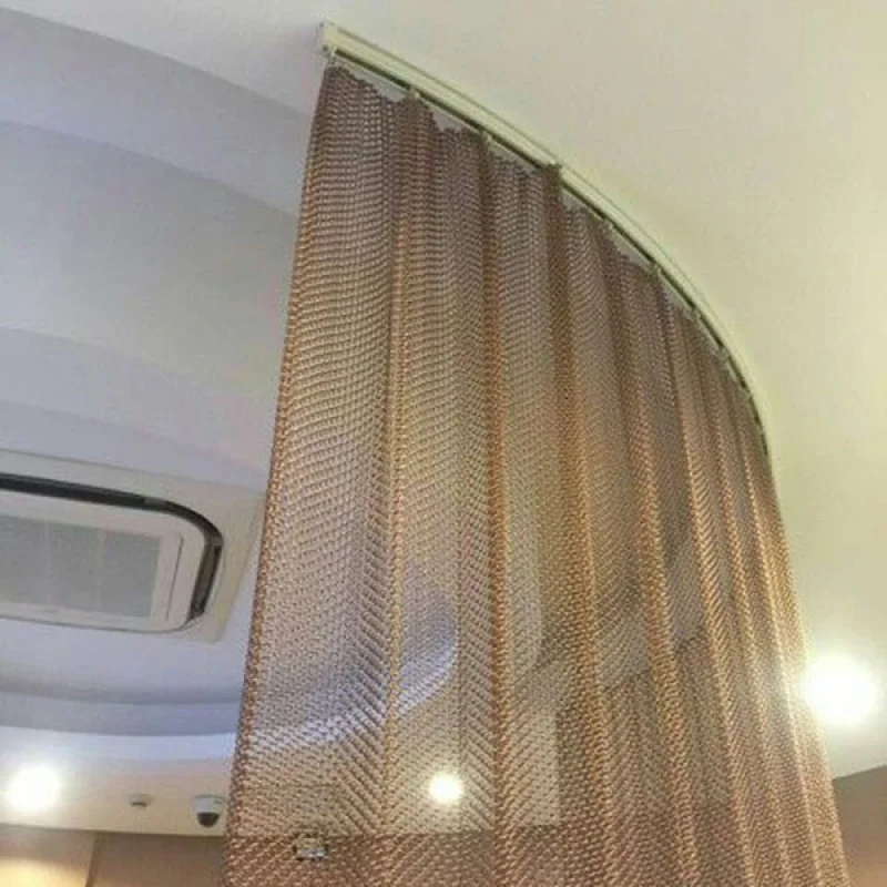 مخصص. ديكور لفائف معدنية سبائك الألومنيوم سلك شاشة شبكة ستارة السقف سلسلة ربط قطاع الستائر الديكور الداخلي