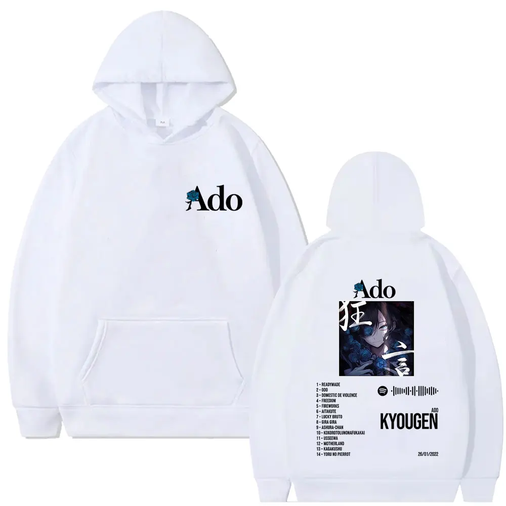 Ado Kyougen Album Graphic Hoodie Men Women Fashion Japanese Style Hooded Tracksuit Male Vintage Casual Fleece Pullover Hoodies