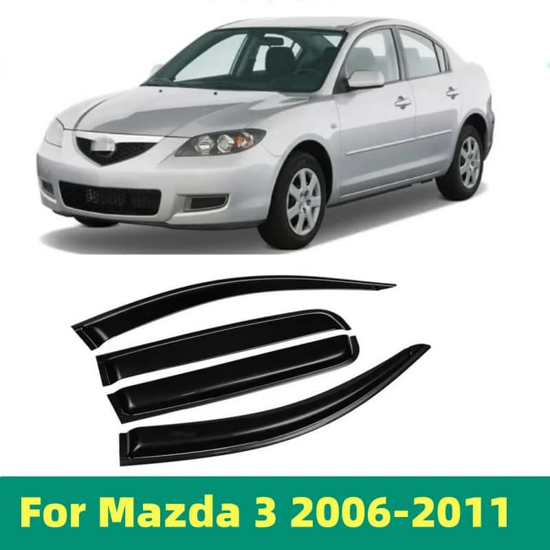 

Для Mazda 3 2006-2011 седан, автомобильные аксессуары, козырек на дверь автомобиля, окно, защита от дождя, дефлектор, накладка, тент, навес, плащ