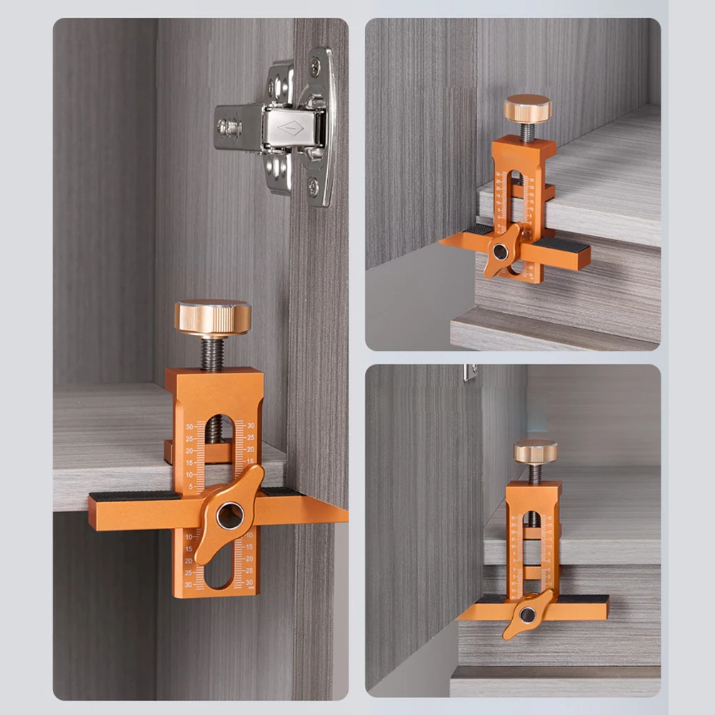 

Easy Door Positioning Tool Cabinet Door Tool Adjustable Clamp Cabinet Door Jig Easy Installation Process Efficient Operation