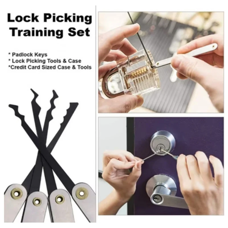 15pcs/17pcs/24Pcs/36Pcs Locksmith & Auto Lock Pick Tools Combo Kit for Beginners/Pros