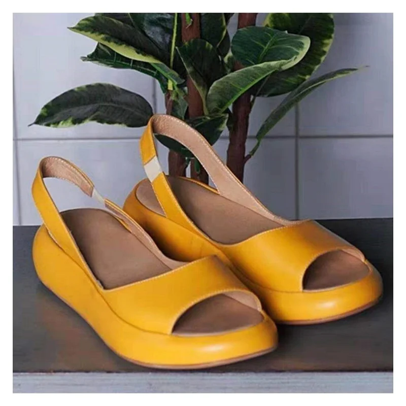 Women's Shoes Fashion Casual Wedge Beach Sandals Comfortable Non-Slip Breathable Slingback Summer Platform Shoes