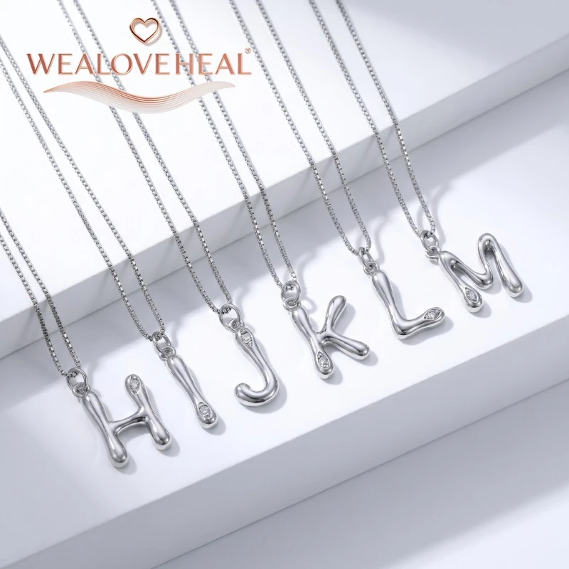 Rhodium-Plattierte Messing A-Z Initial-Halskette, Funkelnder Solitär-CZ-Buchstabenanhänger, Zierlicher Alphabet-Schmuck, Personalisiertes Namensgeschenk – Detail 17