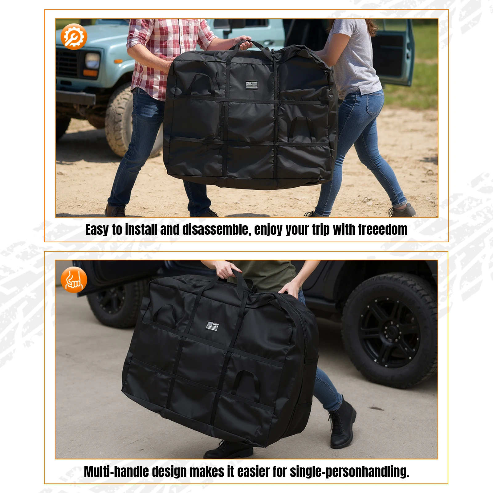 

4pcs Front Rear Door Storage Bags Organizer Oxford Cloth Protector Bag for Ford Bronco 2021 2022 2023 2024 2025 4 Door Accessori