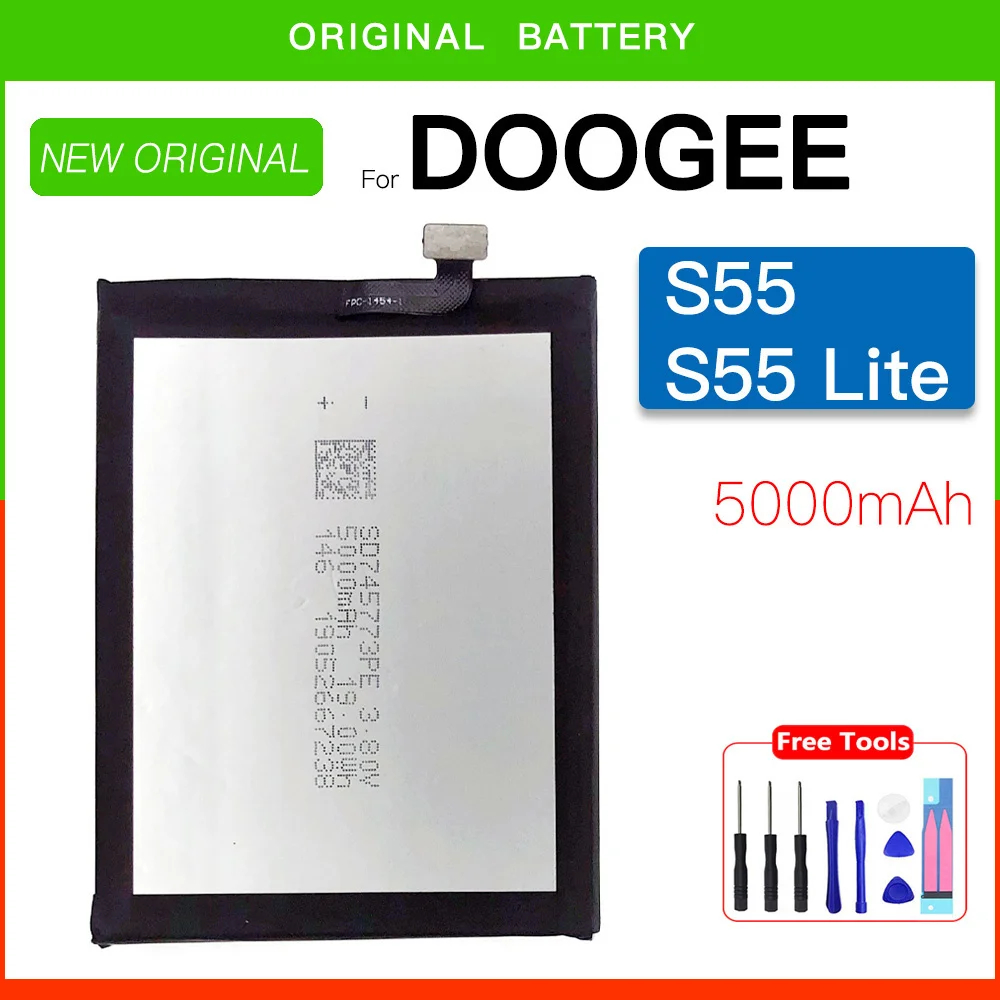 Original Replacement Battery 5000mAh S55 Phone Battery For Doogee S55 lite High Quality Rechargeable batteries+Tracking Number