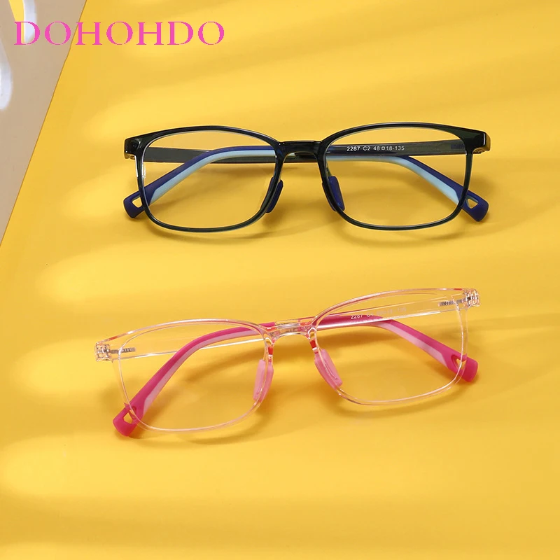 Anti blue Light Kids Glasses Boys Girls Optical Frame Computer Transparent Glasses Children Zero Prescription Medical Eyeglasses