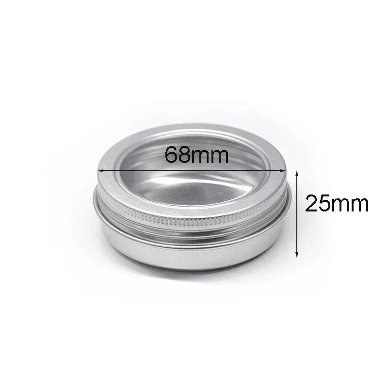 12/24/8/96 Chiếc 60Ml Kim Loại Nến Bình Nhôm Tín Hũ Có Cửa Sổ Lọ Chiết son Dưỡng Môi Hộp Đựng Mỹ Phẩm Mẫu Bình