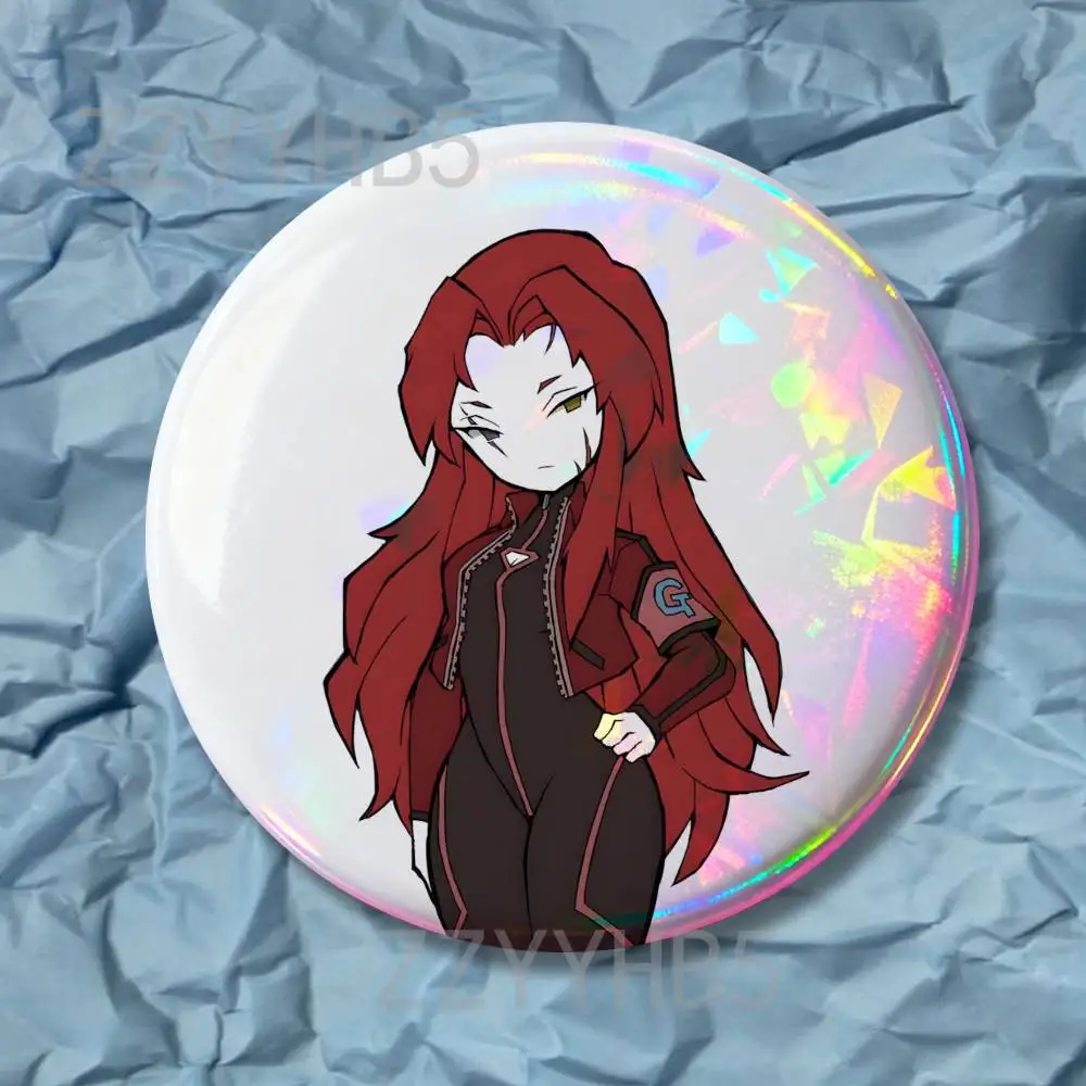 L-Lobotomy Corporation Game Meme Coin Badges Tinplate Round Brooch Custom Anime Role Enamel Pins Gifts for Fans Friends