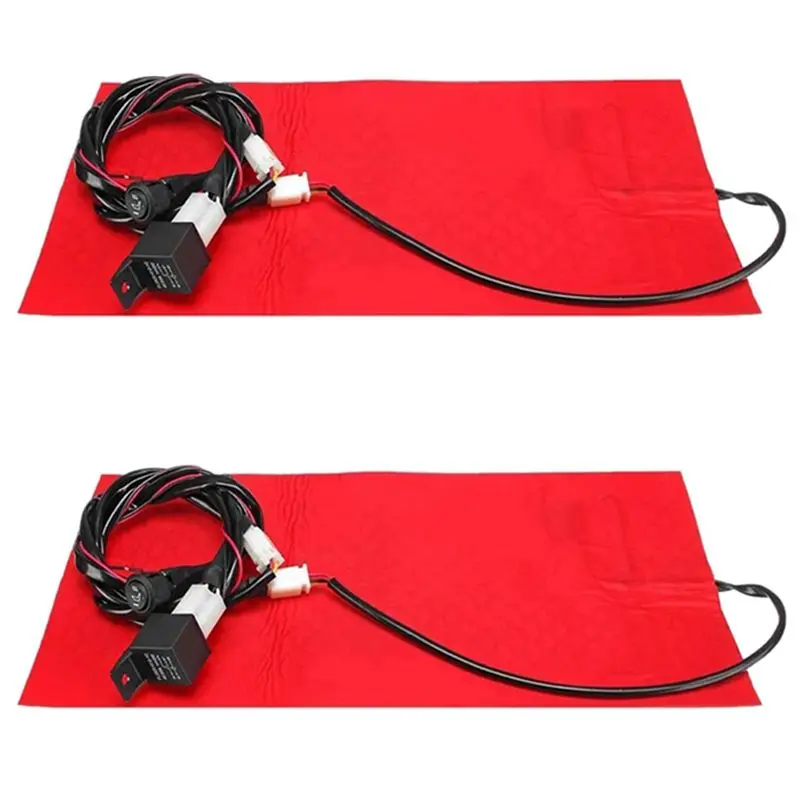 Strange 2X 25W 12V Universal Motorcycle ATV Seat Heated Cushion Winter Warmer Waterproof Pad Heating Pad Mat