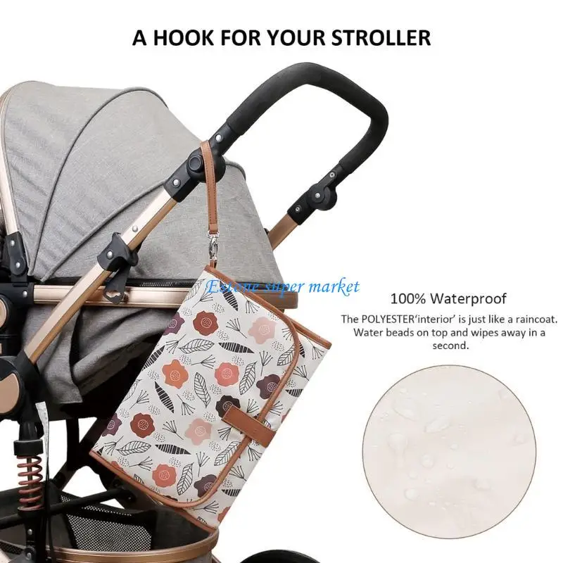 090B Baby Diapering Sheet Protector with Carrying Strap Sheet Bed Pad Change Pad
