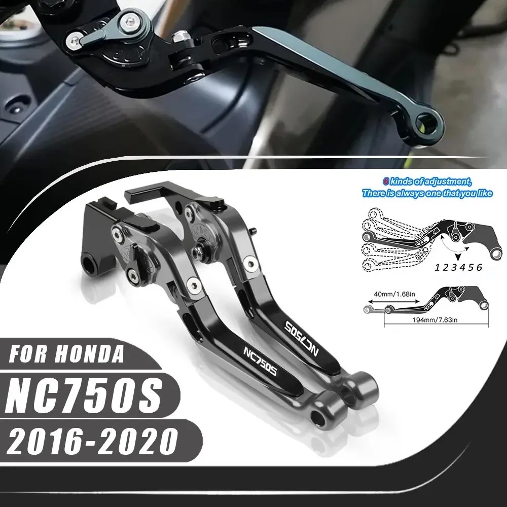 For Honda NC750S 2016-2020 NC 750S NC750 S CNC Clutch Lever Brake Lever Set Adjustable Folding Handle Levers Motorcycle Parts