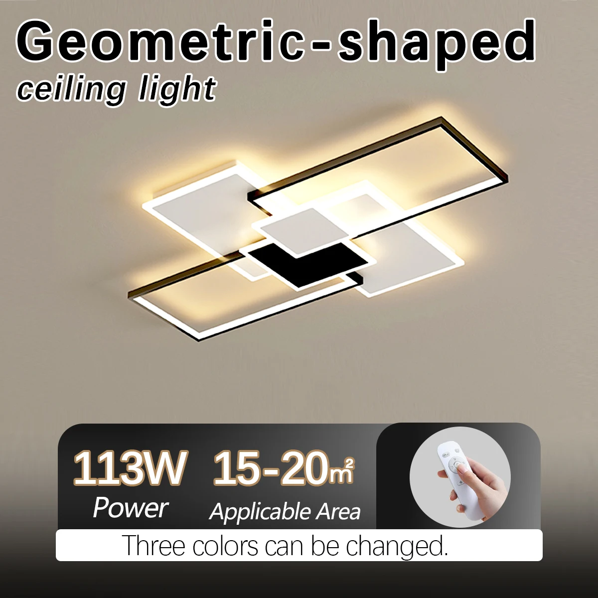

Modern Minimalist Ceiling Light: Geometric Design, Creative Ultra-Minimalist Fixture for Master Bedroom