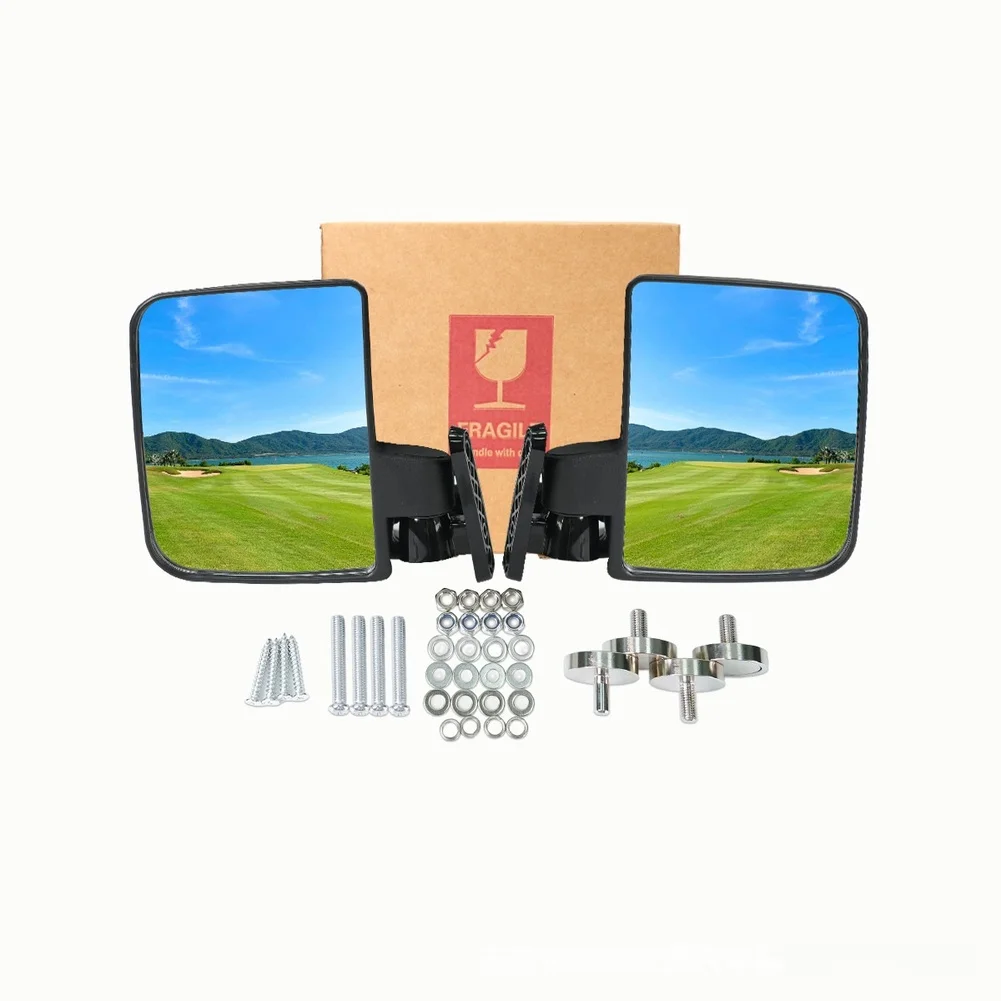 

Magnetic Rear View Mirror for For GOLF Carts Works with For EZGO Brand Strong Hold No Tools Required 18x15cm Black
