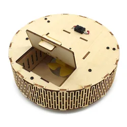 DIY Robot Vacuum Cleaner Model No.1 Wooden Handmade Battery Powered Robot Vacuum Cleaner Model Craft Kit