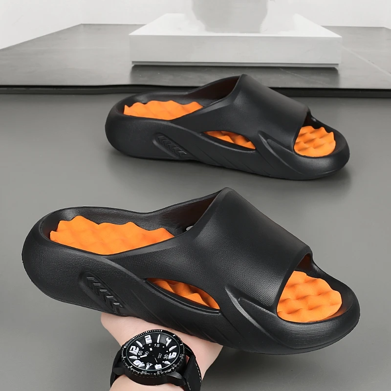 Männer Massage Hausschuhe Indoor Outdoor Sandalen Strand Freizeit schuhe bequeme weiche Rutschen Flip-Flops Herren Sandalen Größe 46 47 – Detail 6