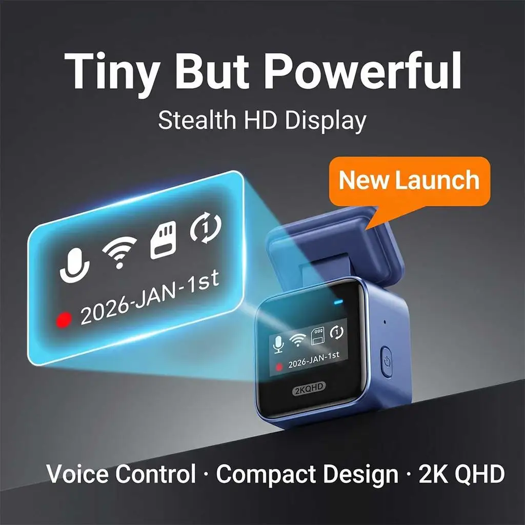 2K MINI Cameras for Car DVR Tiny Dash Cam 24 Parking Auto Video Recorder WiFi APP Voice Control Car Dashcam