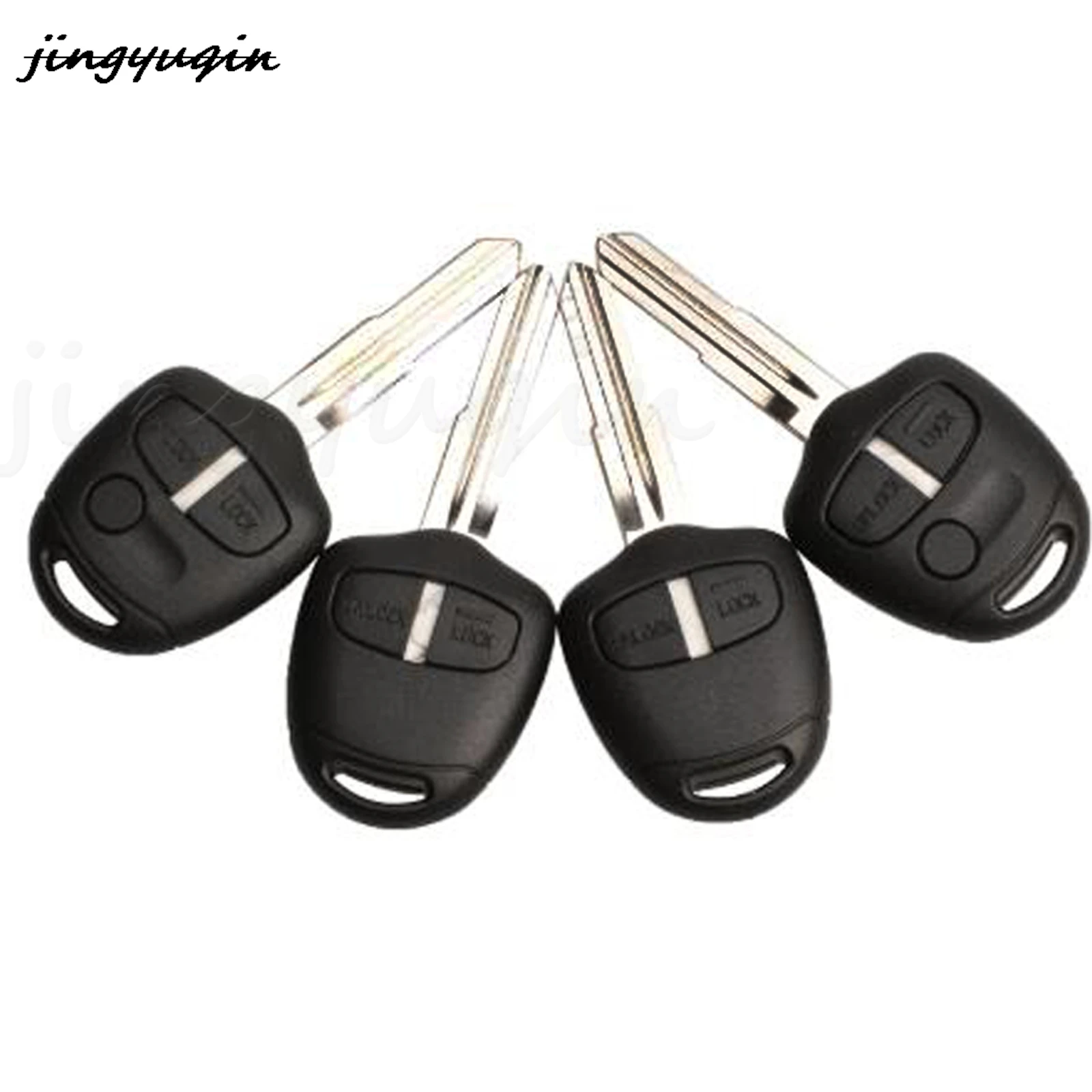 jingyuqin 10pcs 2/3 Buttons Remote Car Key Shell Case Fob For Mitsubishi Pajero Sport Outlander ASX MIT11/MIT8 Blade With Label