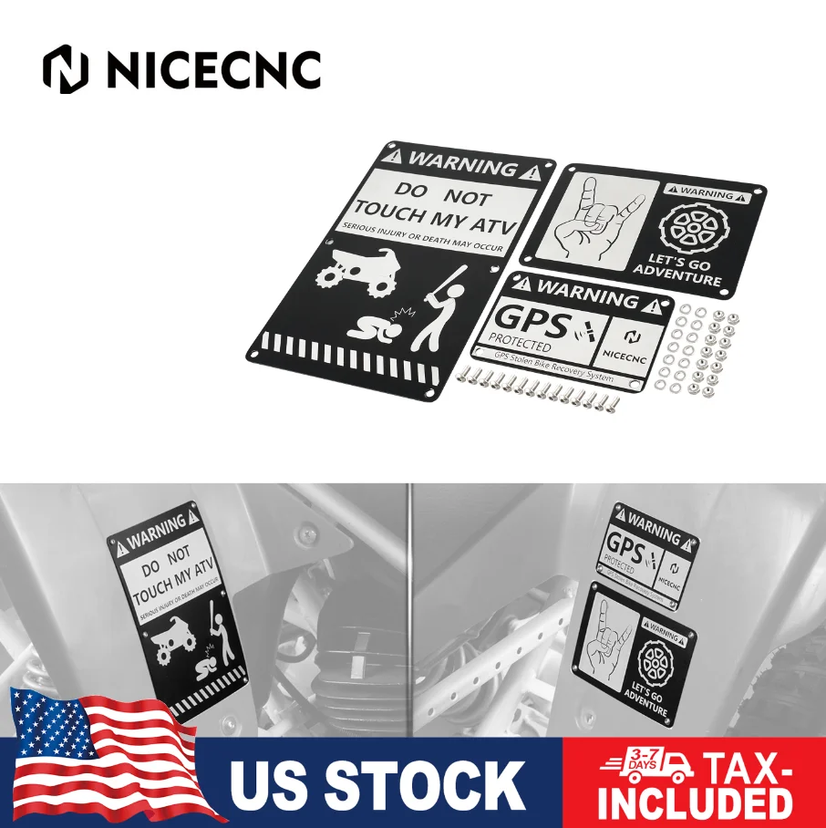 NICECNC For Blaster 200 Fender Warning Tags For Yamaha Blaster 200 1988-2006 YFS200 Accessories Dirt Road ATV Parts