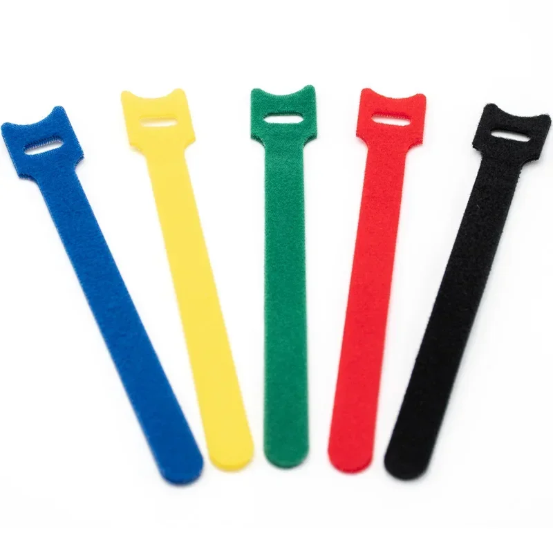 50pcs Mobile Cable Organizer Reusable Wire Organizers for Computer/Electronic Devices Hook and Loop Cable Ties Fastening Strap