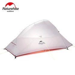 Naturehike Cloud Up Tenda da campeggio esterna Ultraleggera 1 2 3 uomo 20D Gel di silice Singola doppia Tenda da trekking con tappetino gratuito