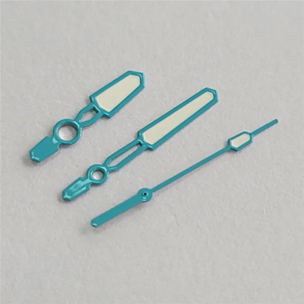 Новые стрелки ярких цветов для NH35 NH36 4R 7S, механизм, 3 контакта, зеленые светящиеся указатели для часов, аксессуары