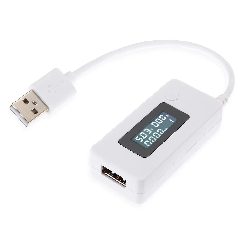 LCD Micro USB Charger Battery Capacity Voltage Current Tester Meter Detector +Load Resistor 2A/1A with Switch Voltmeter Ammeter image 2