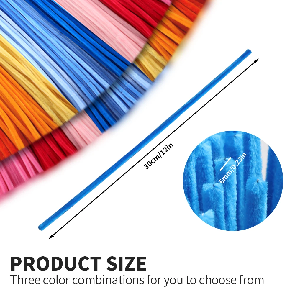 3 Colors Handmade DIY Pipe Cleaner Bouquet Kit Gradient Lily of the Valley Flowers Home Decor Craft Handmade Material Kit view 2