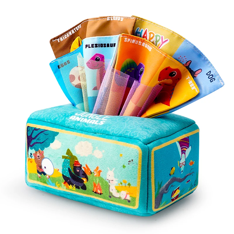 Бумажное полотенце для детского рисования, коробка для отрывных салфеток, детская головоломка для раннего развития Монтессори, детская ткань ToysYY03(3 + 10)