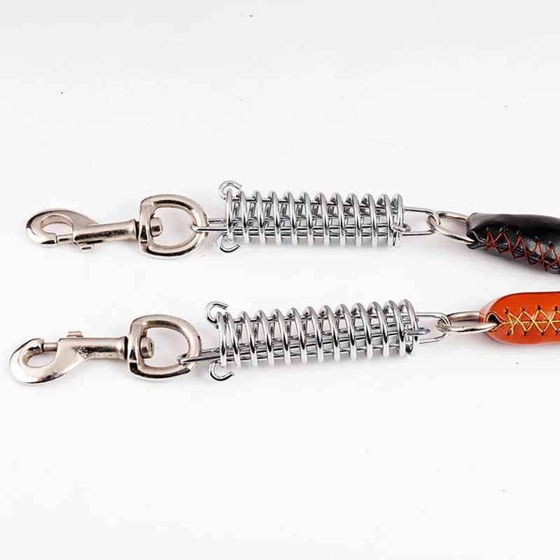 Braided Leather Dog Leash Set 5