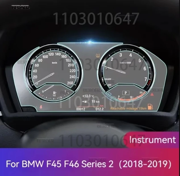 Image of Für BMW F45 F46 Serie 2 2018 2019 Auto-Innenraum Instrumententafel-Membran TPU Mechanische Tacho-Dekoration Anti-Kratzer