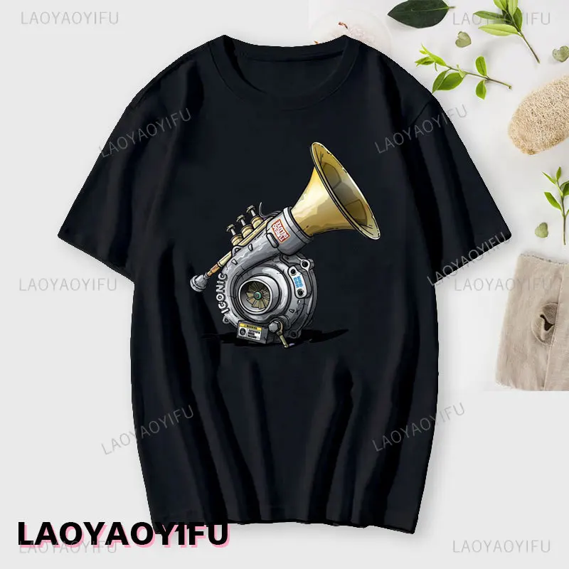 Funny Turbo Spins Cotton T Shirt for Men Summer Casual O-neck Tops Shirt Hip-hop Personality Male Tshirts Unisex Sweashirt Tees